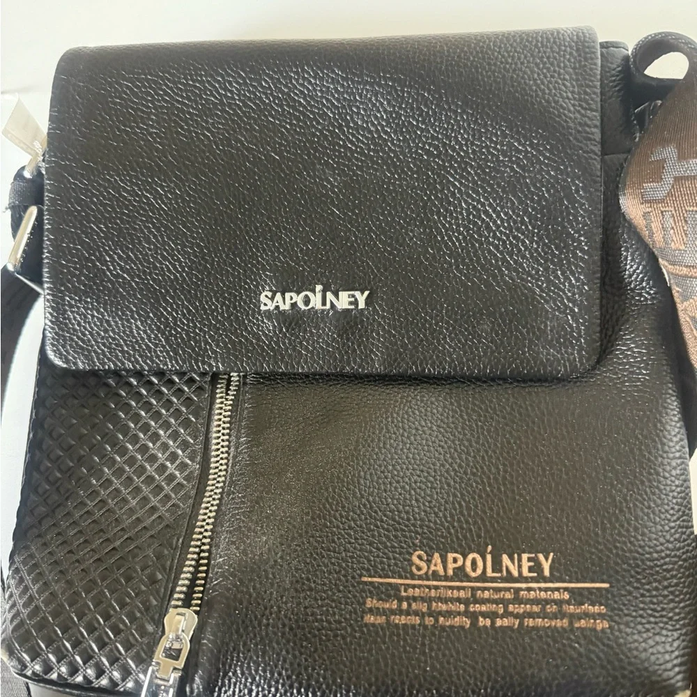 Black Leather Women's Bag - Picture 3 of 4